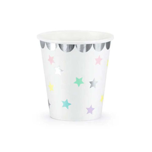 Picture of PAPER CUPS UNICORN STARS 180ML - 6 PACK